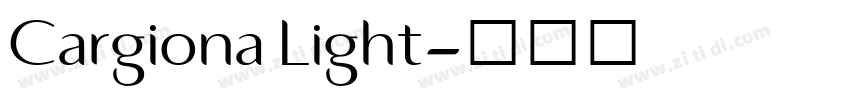 Cargiona Light字体转换